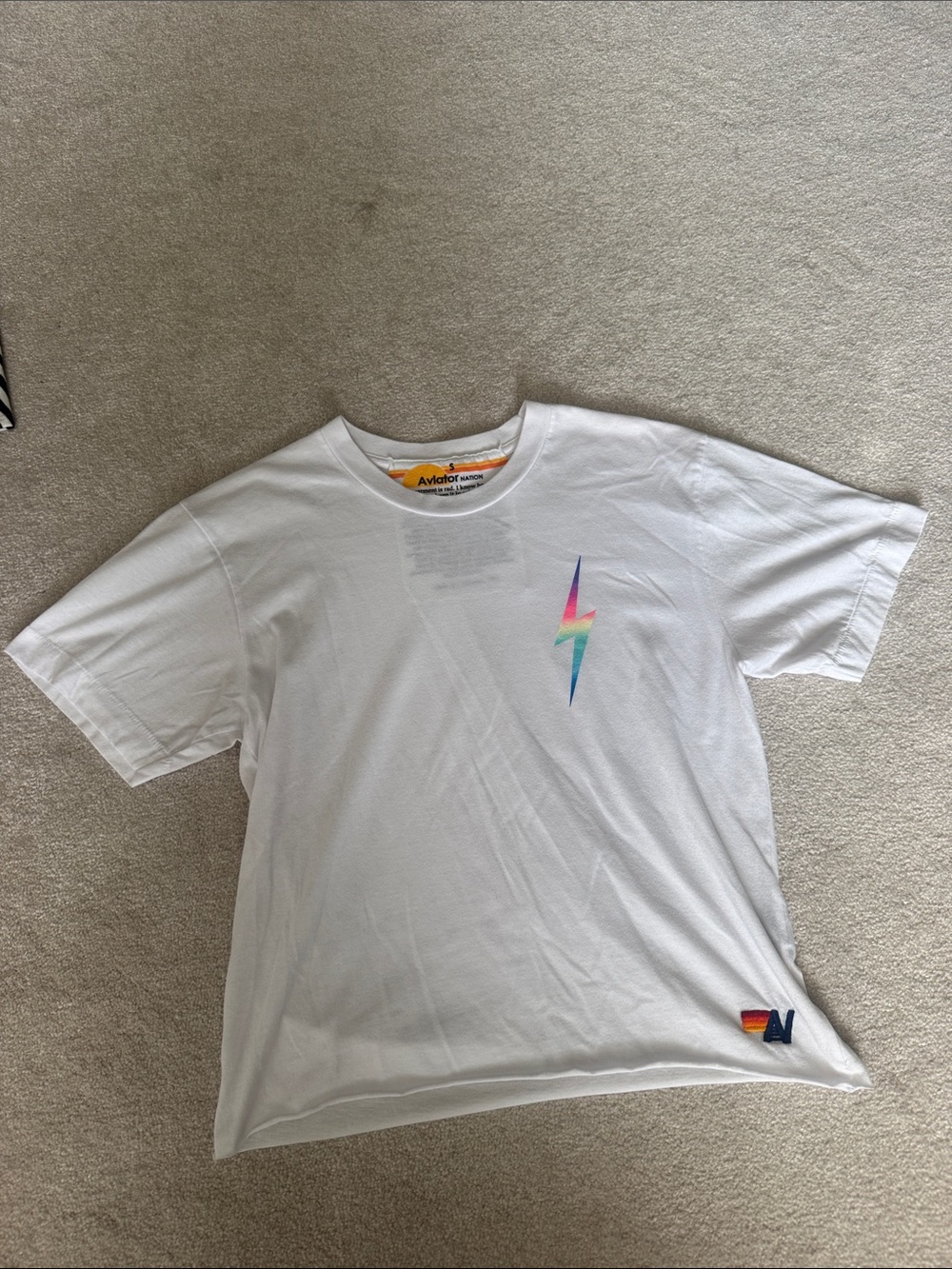 Aviator Nation white boyfriend t-shirt